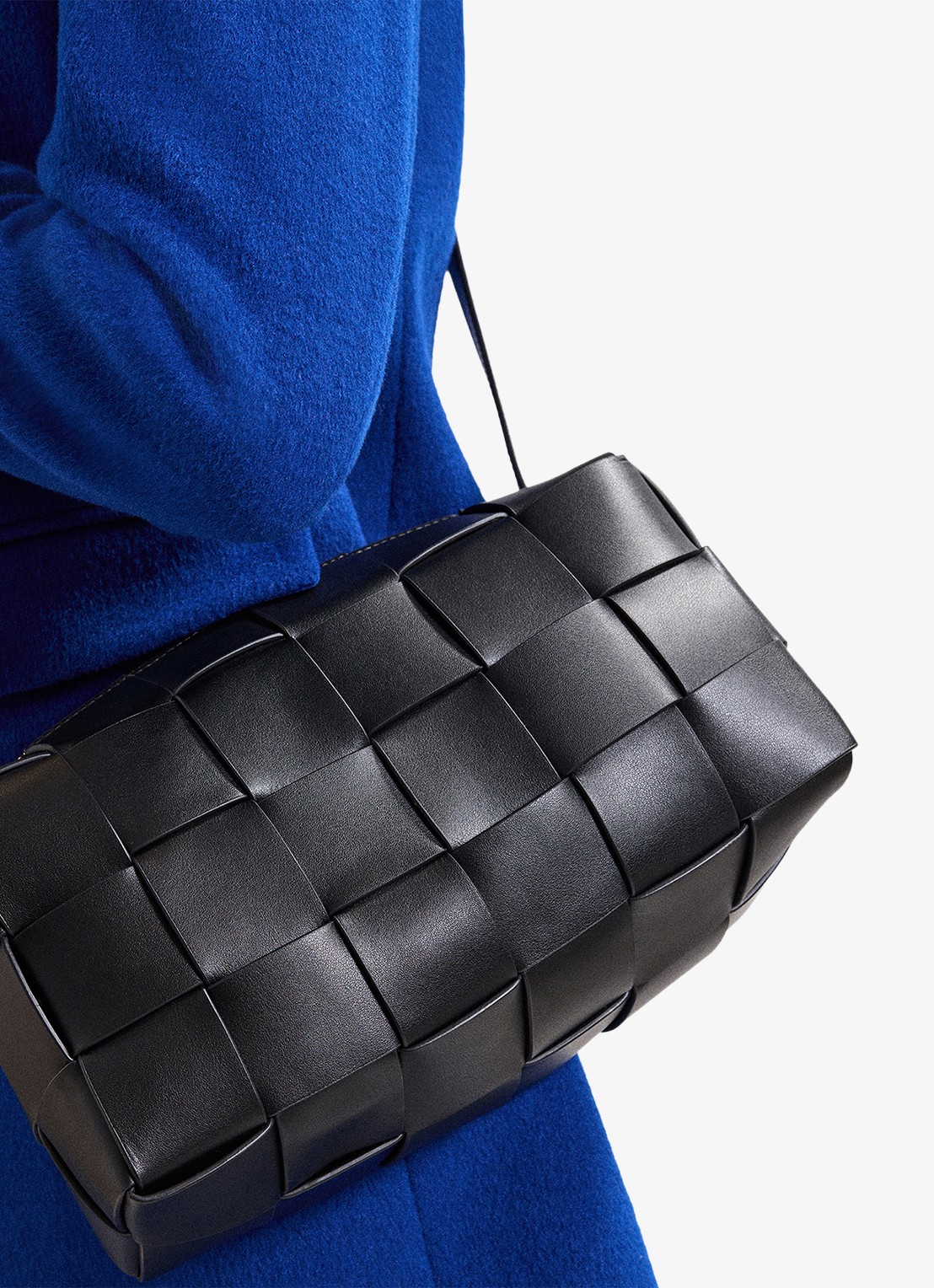 Phase Eight Schoudertas van leer - detail 6 zwart