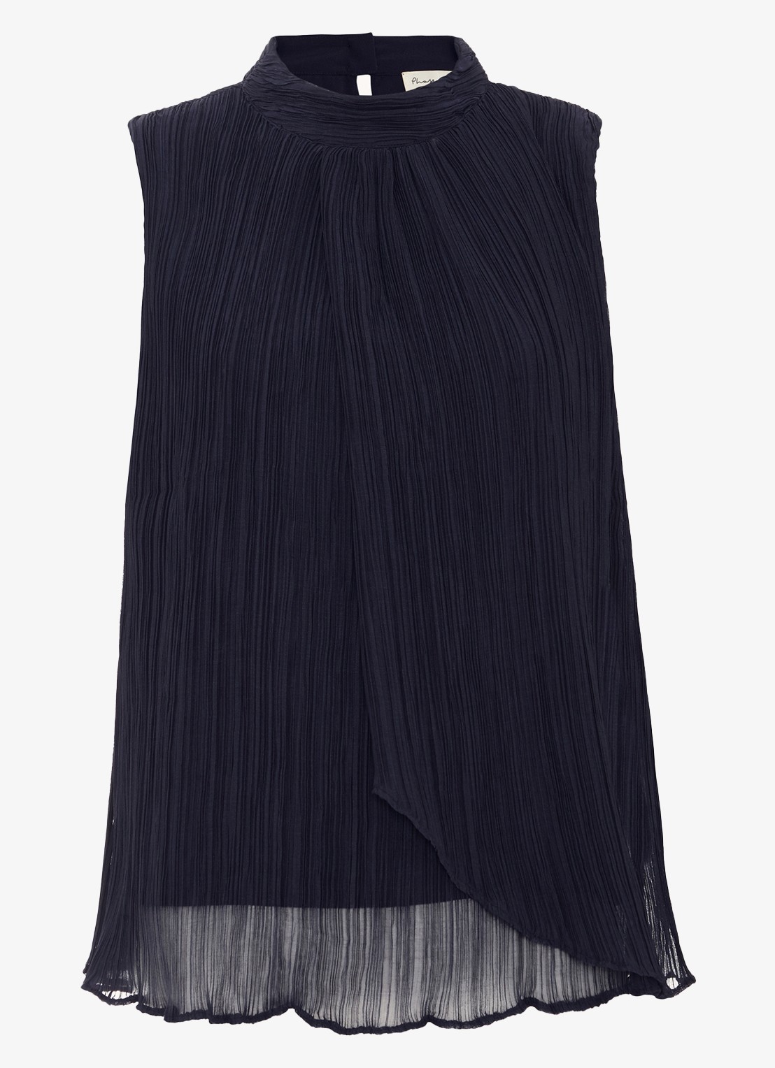 Phase Eight Senga top met plissé - voorkant donkerblauw
