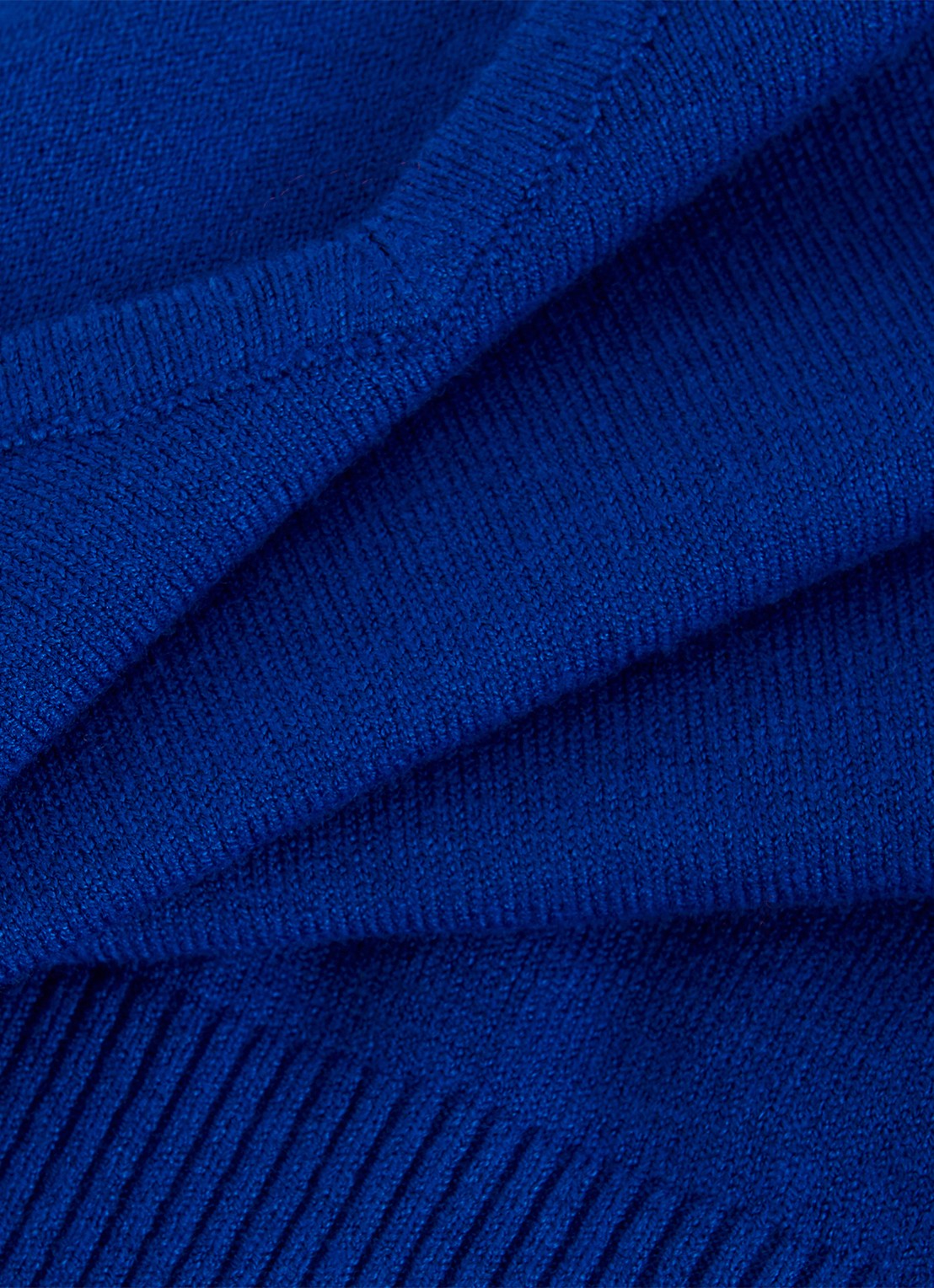 Phase Eight Senita fijngebreide trui met V-hals - detail 6 blauw