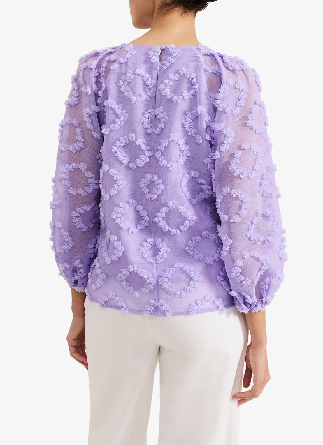 Phase Eight Shayla tuniek met structuur - achterkant paars