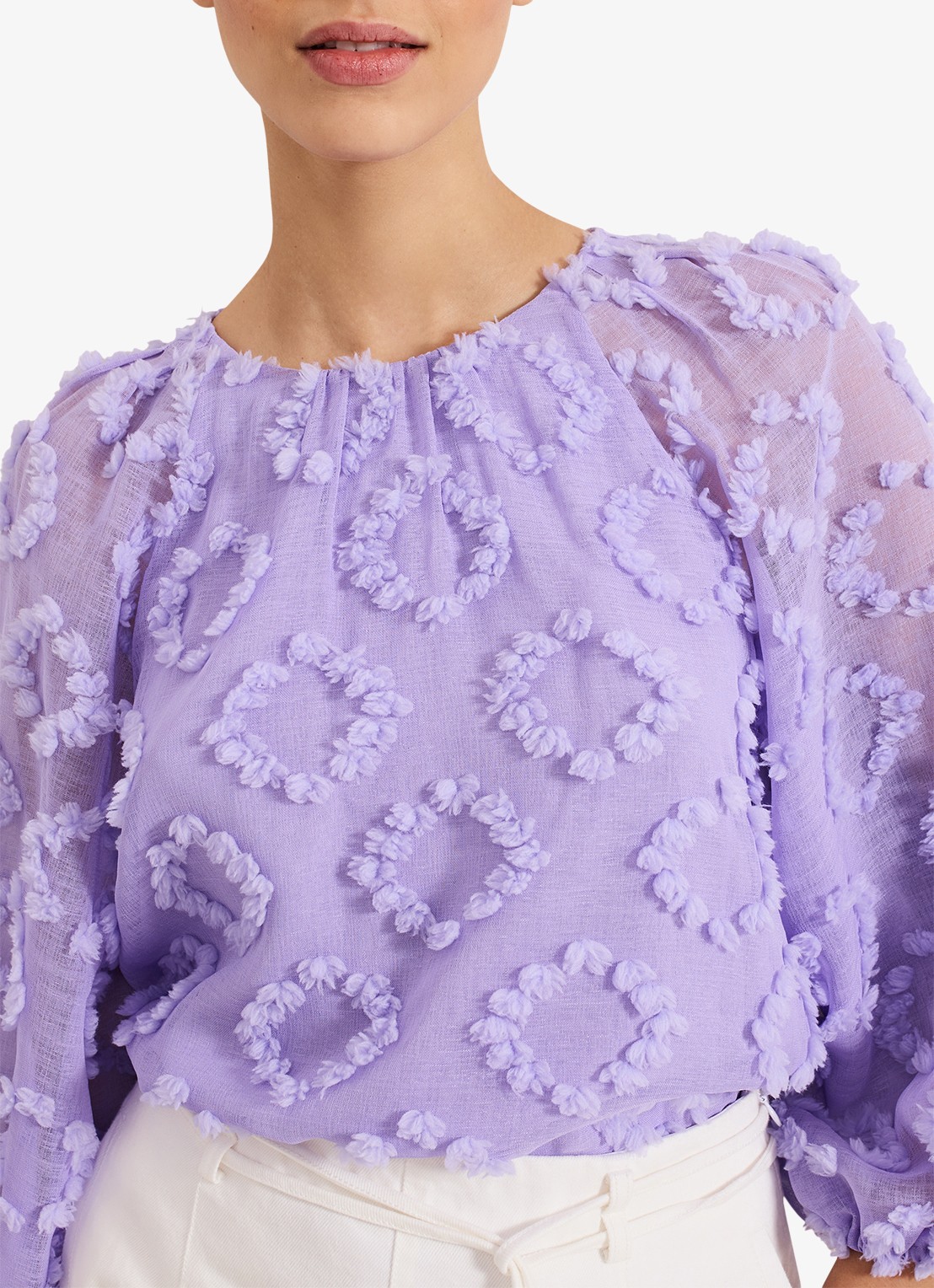 Phase Eight Shayla tuniek met structuur - detail 4 paars