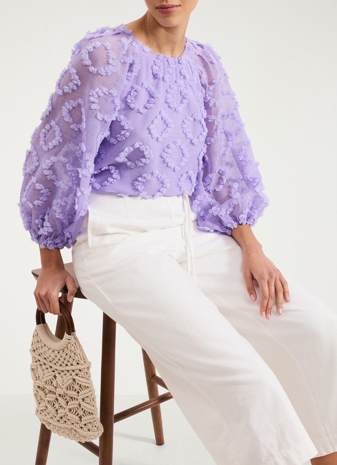 Phase Eight Shayla tuniek met structuur - detail 5 paars