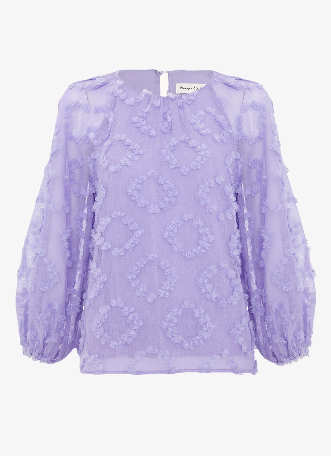 Phase Eight Shayla tuniek met structuur - voorkant 2 paars