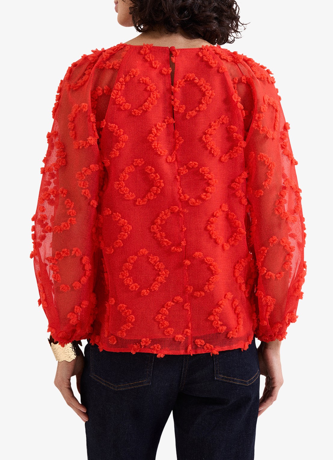 Phase Eight Shayla tuniek met structuur - achterkant 7 rood