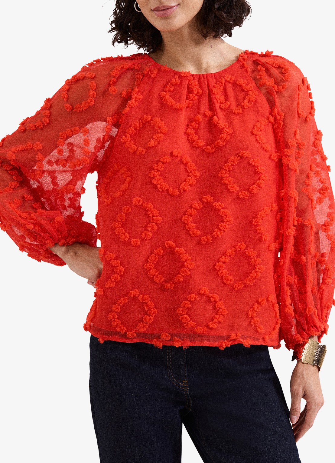 Phase Eight Shayla tuniek met structuur - detail 3 rood