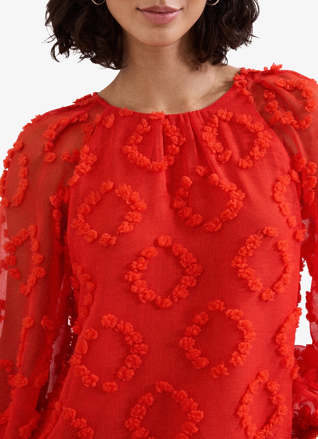 Phase Eight Shayla tuniek met structuur - detail 4 rood