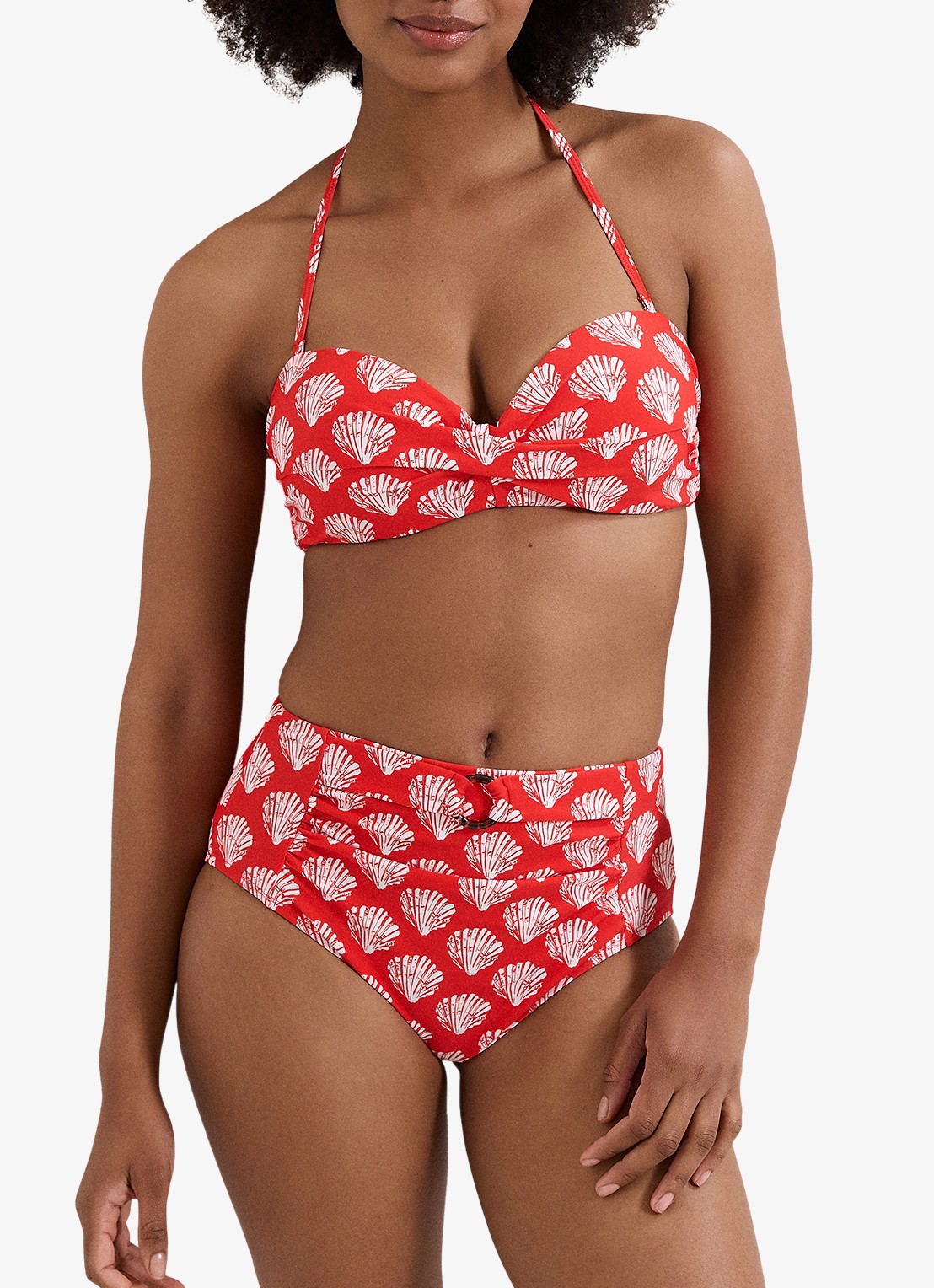Phase Eight Shell bikinitop met print - detail 2 rood