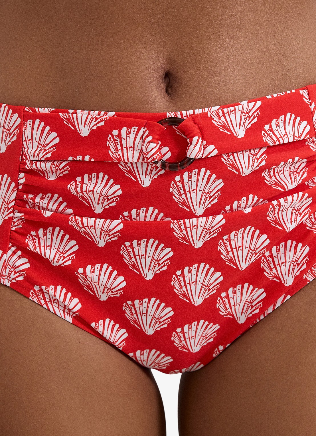 Phase Eight Shell high waisted bikinislip met print - detail 2 rood