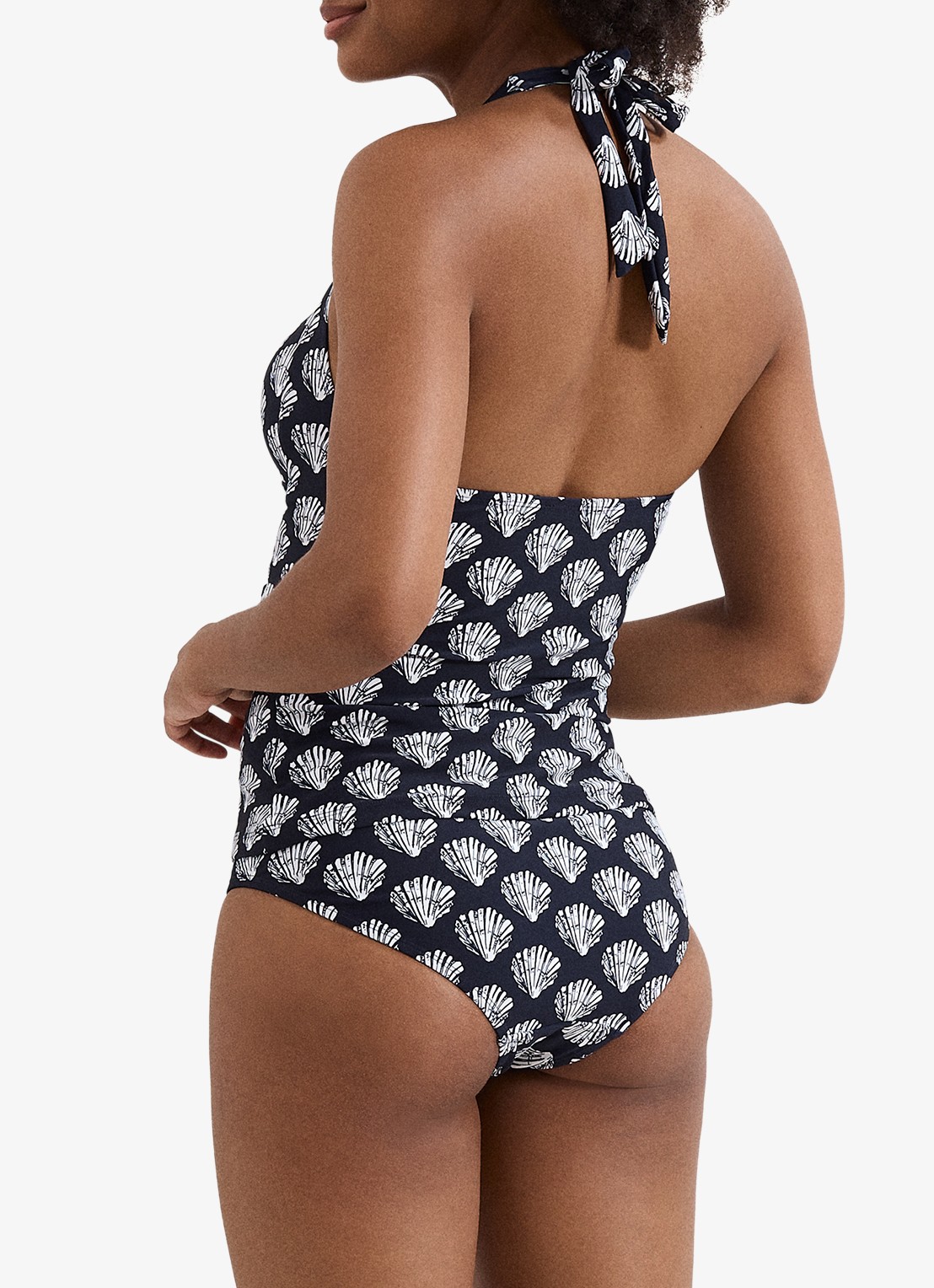 Phase Eight Shell tankini met print - achterkant donkerblauw