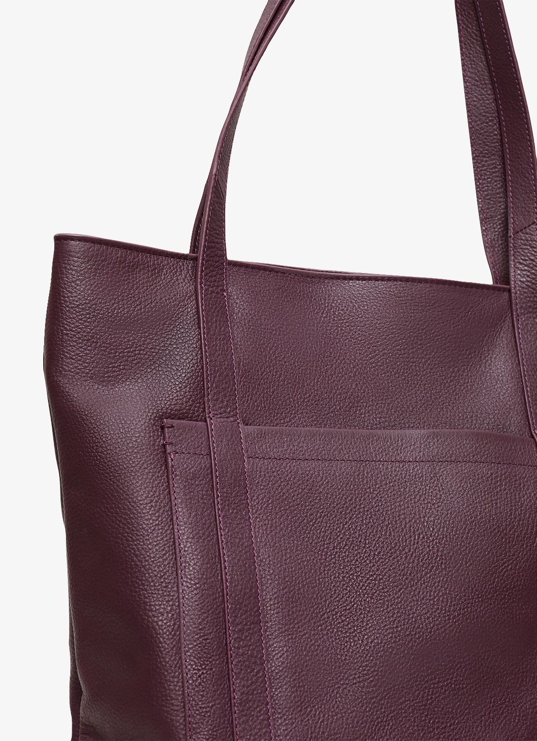 Phase Eight Shopper van leer - detail 4 donkerrood