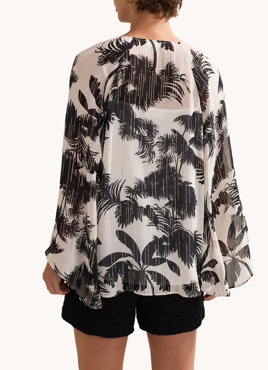 Phase Eight Simi tuniek met print en strass - achterkant zwart