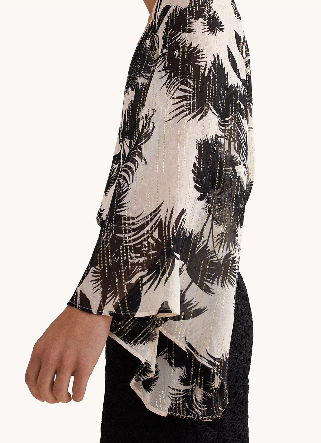 Phase Eight Simi tuniek met print en strass - detail 6 zwart