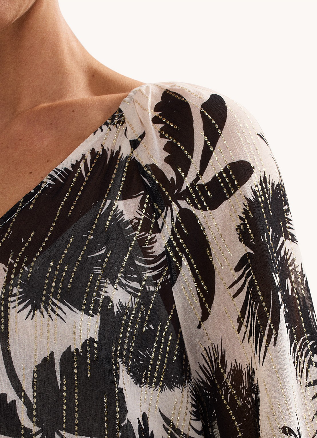 Phase Eight Simi tuniek met print en strass - detail 7 zwart