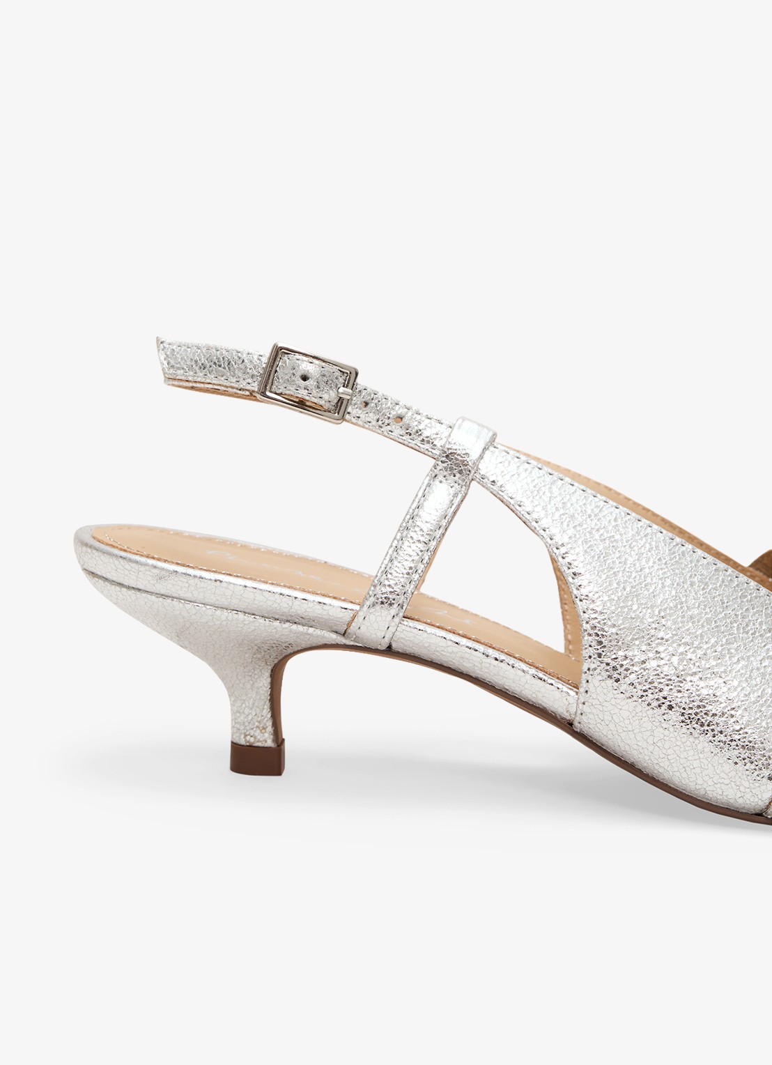 Phase Eight Slingback van geitenleer - achterkant 5 zilver