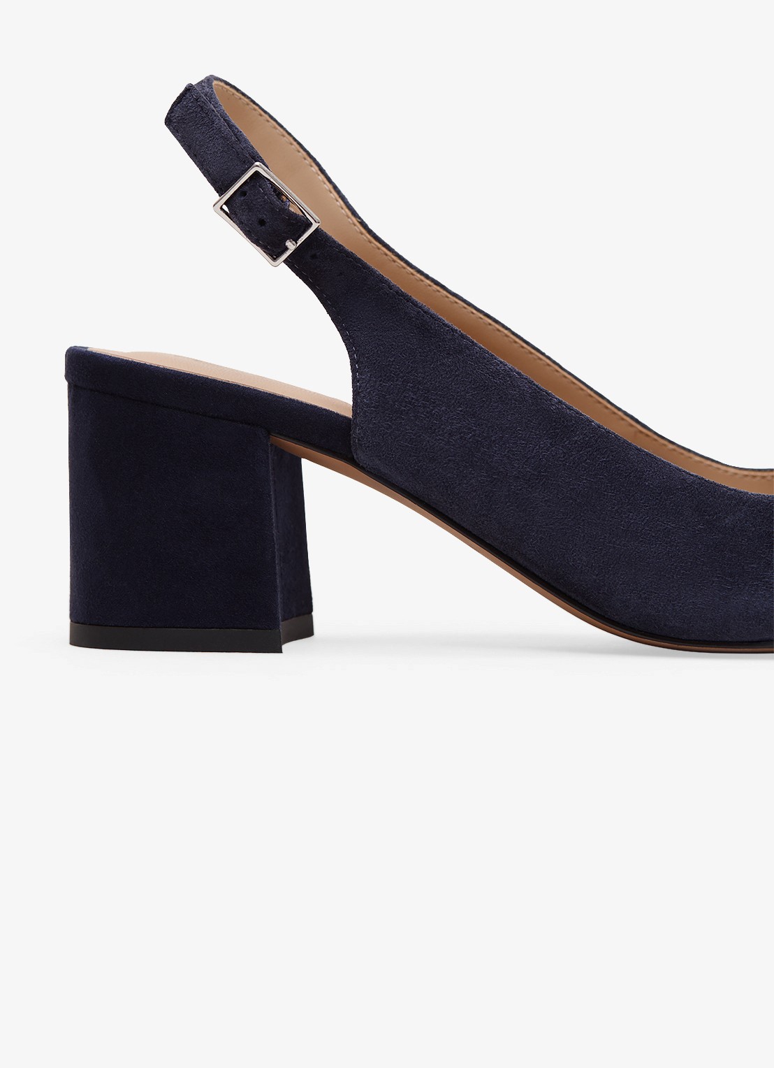 Phase Eight Slingback van geitensuède met strass  - detail 6 donkerblauw