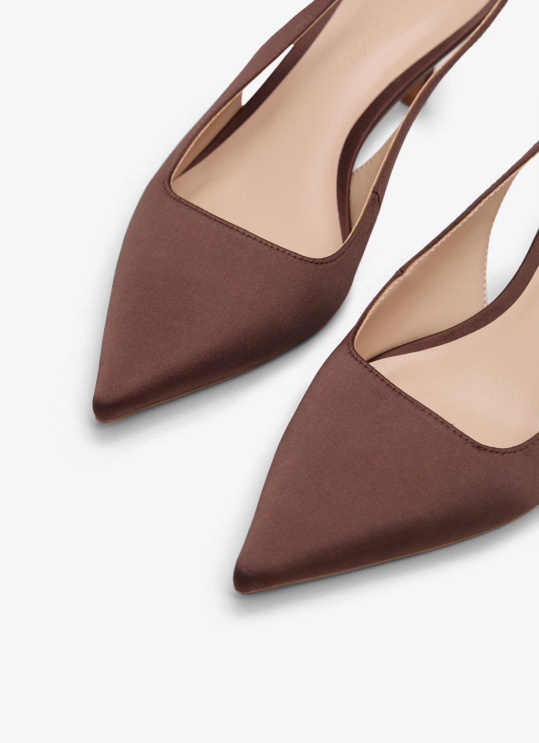 Phase Eight Slingback van satijn - achterkant bruin
