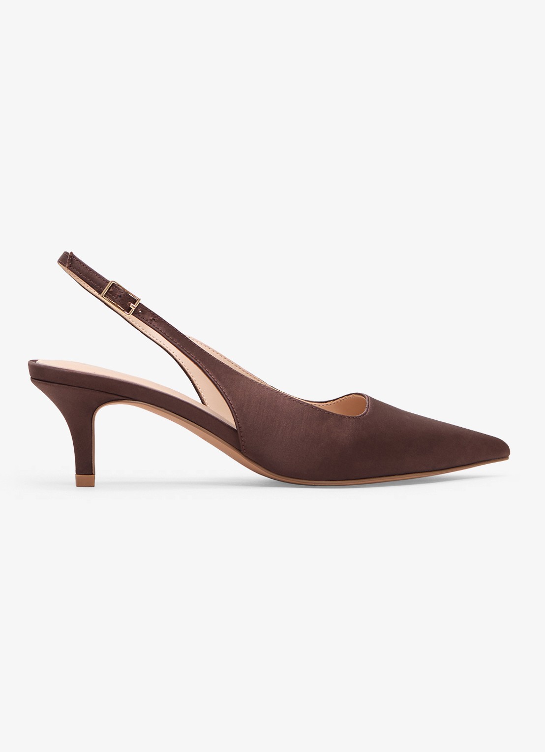 Phase Eight Slingback van satijn - voorkant 2 bruin