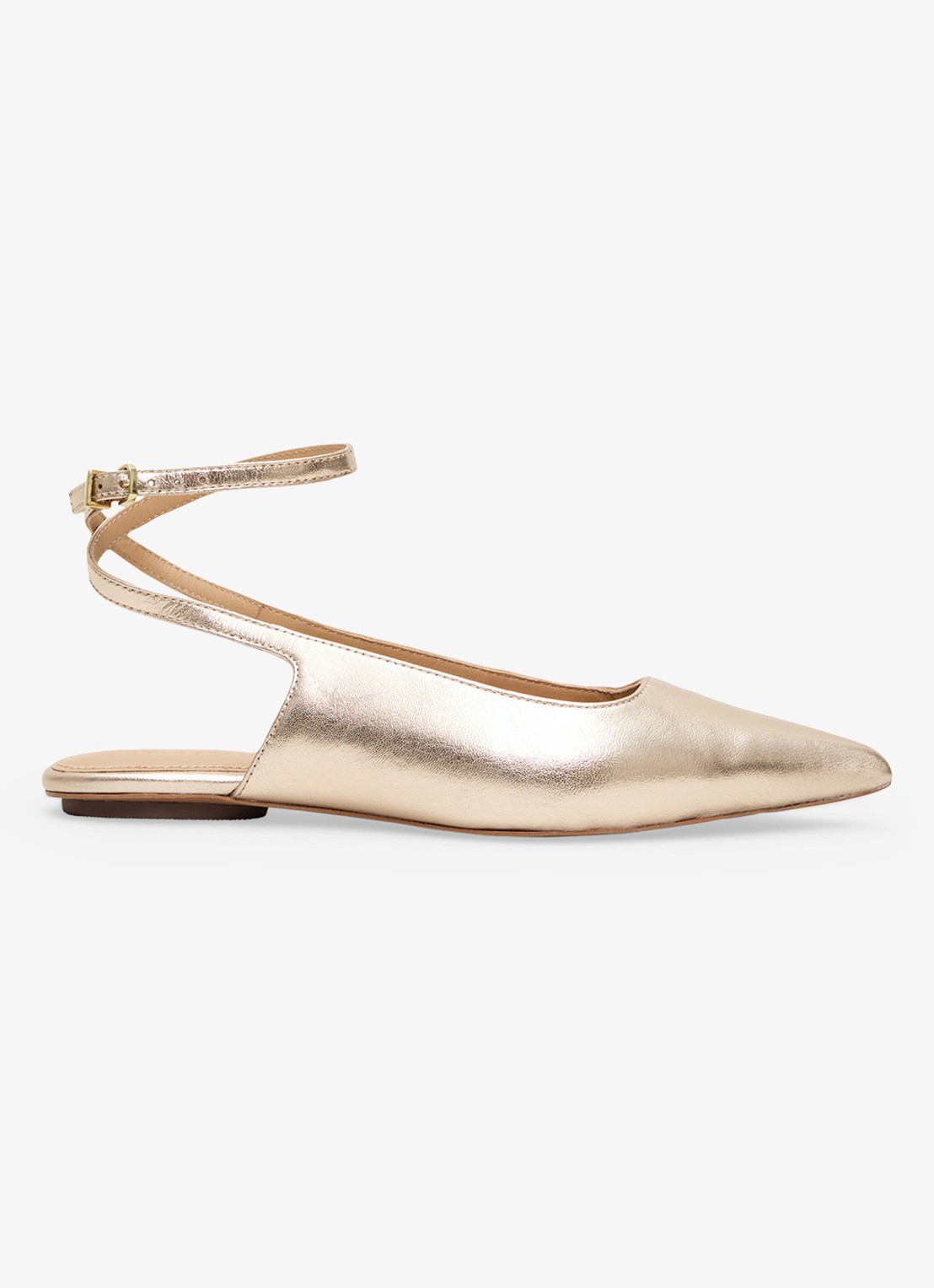 Phase Eight Slingback van schapenleer - voorkant 2 goud