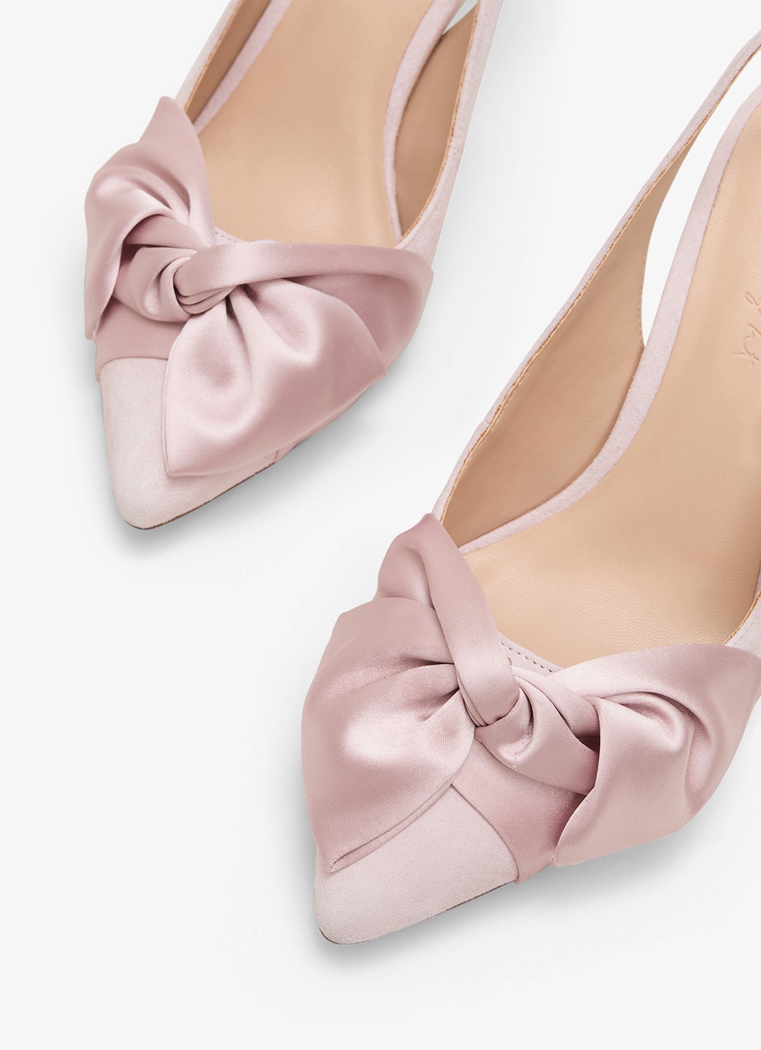Phase Eight Slingback van suède - detail 4 roze