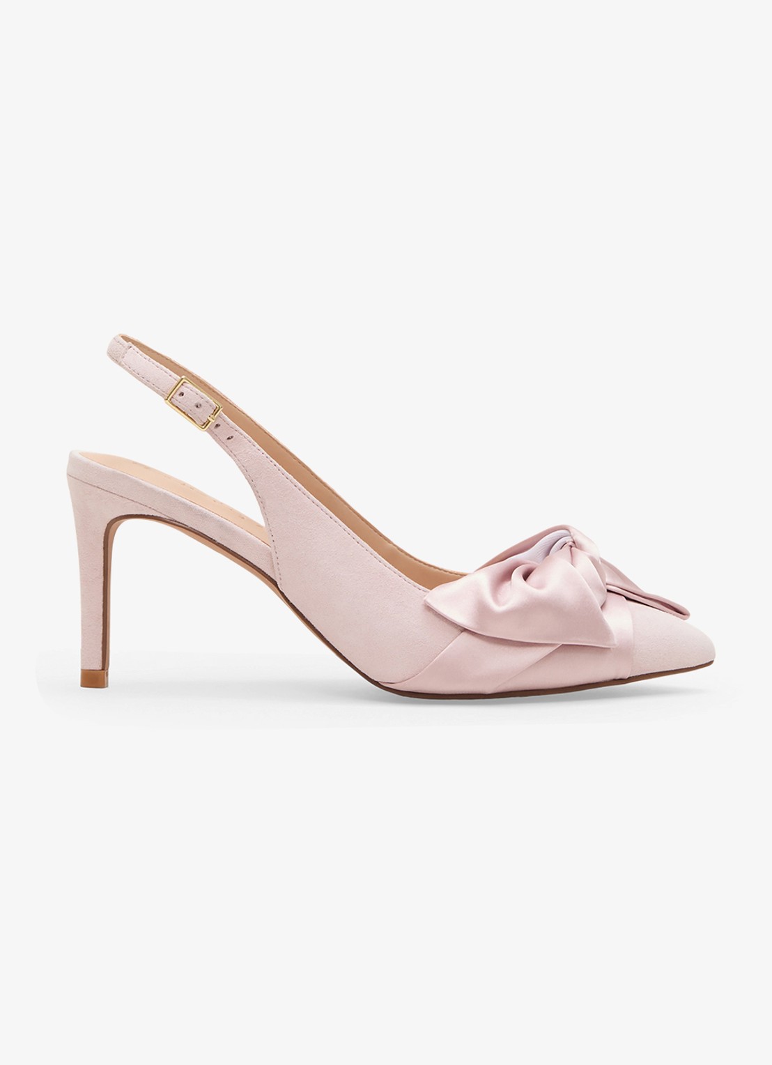 Phase Eight Slingback van suède - voorkant roze