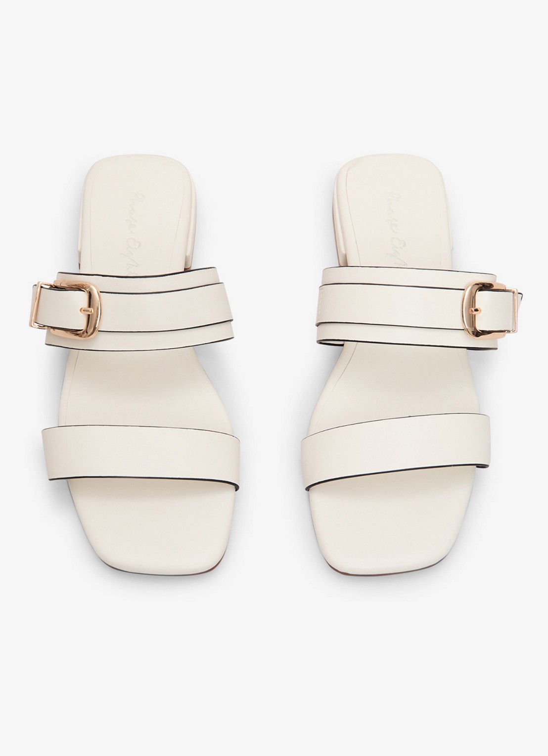 Phase Eight Slipper met gespdetail - detail 2 wit