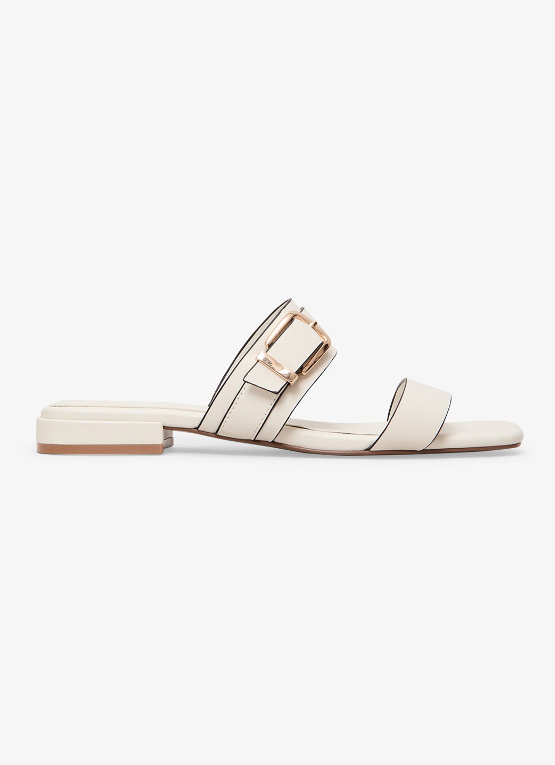 Phase Eight Slipper met gespdetail - voorkant 5 wit