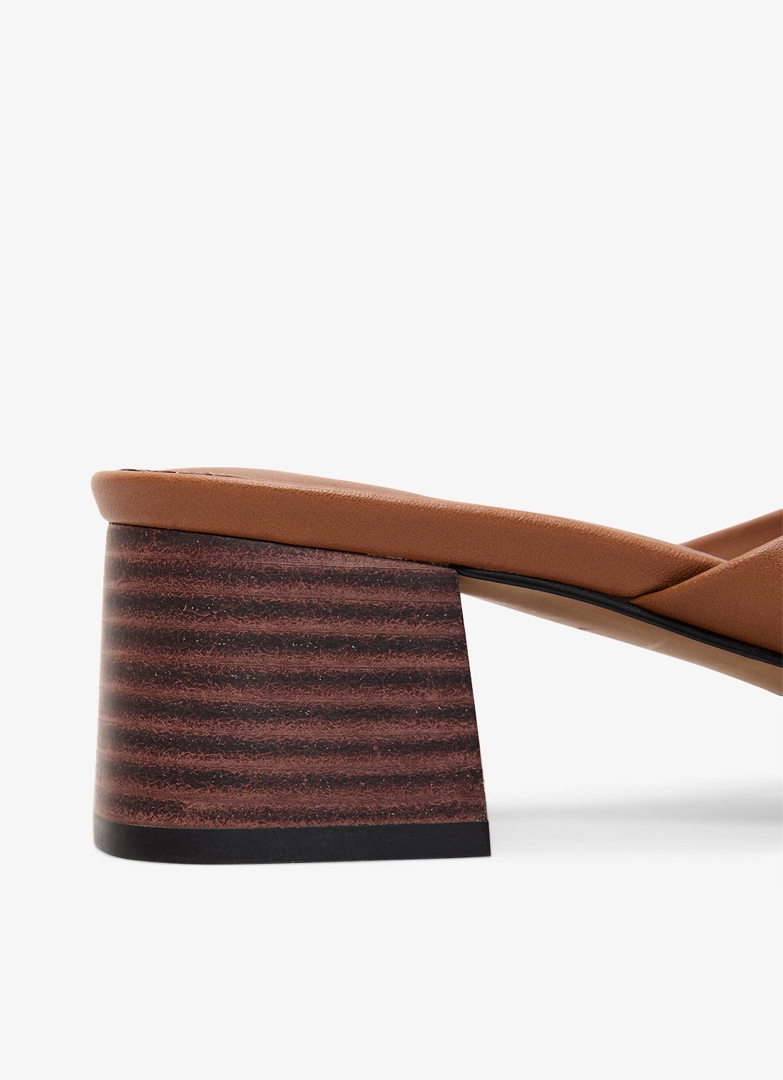 Phase Eight Slipper van leer met applicatie - detail 5 bruin