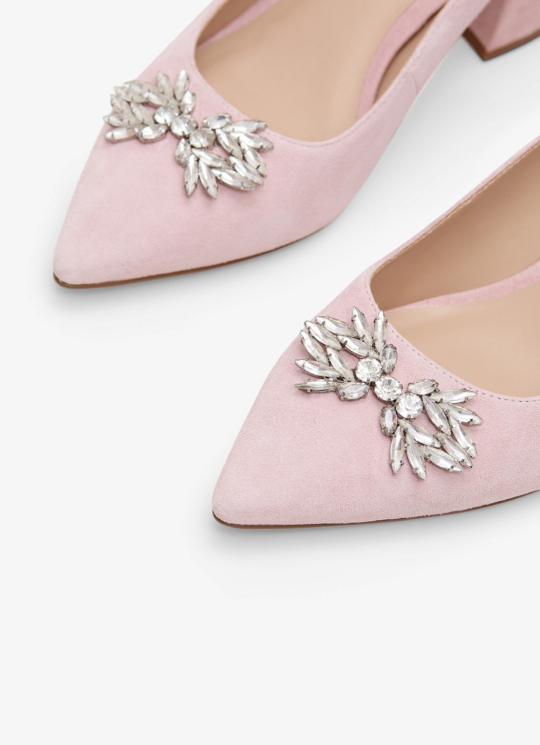 Phase Eight Sparkle slingback van geitensuède - detail 4 oudroze