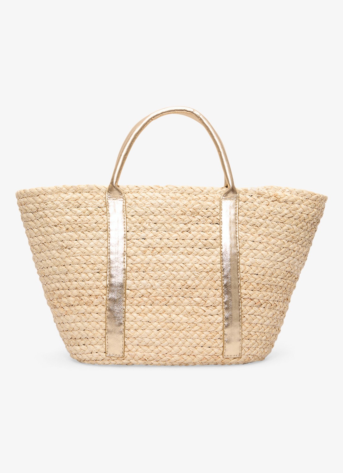 Phase Eight Strandtas met gevlochten detail - voorkant 4 beige