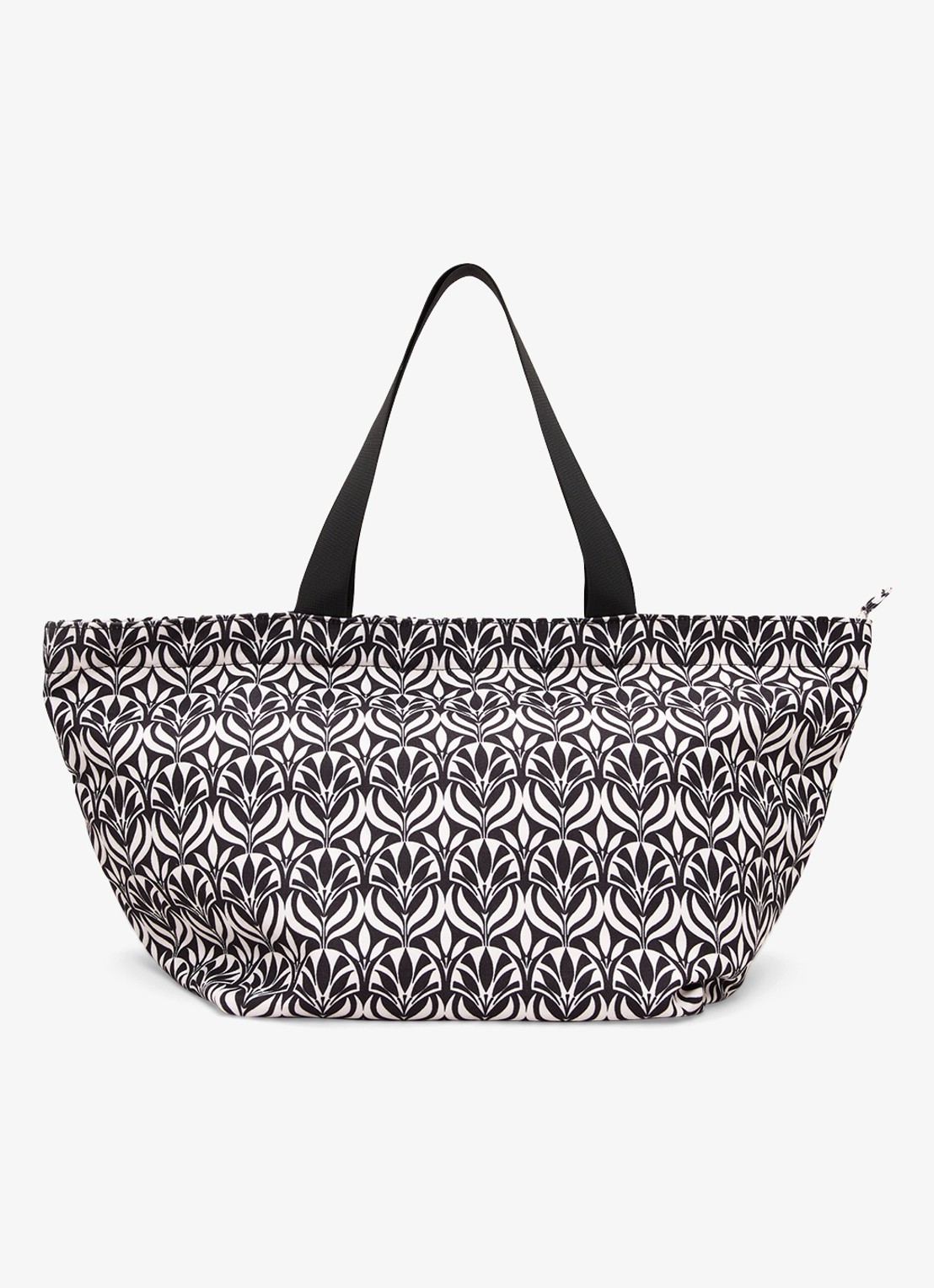 Phase Eight Strandtas met grafische print - voorkant zwart