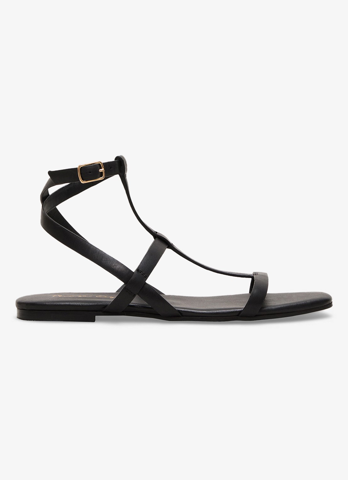 Phase Eight Strappy Flat Sandals - voorkant zwart