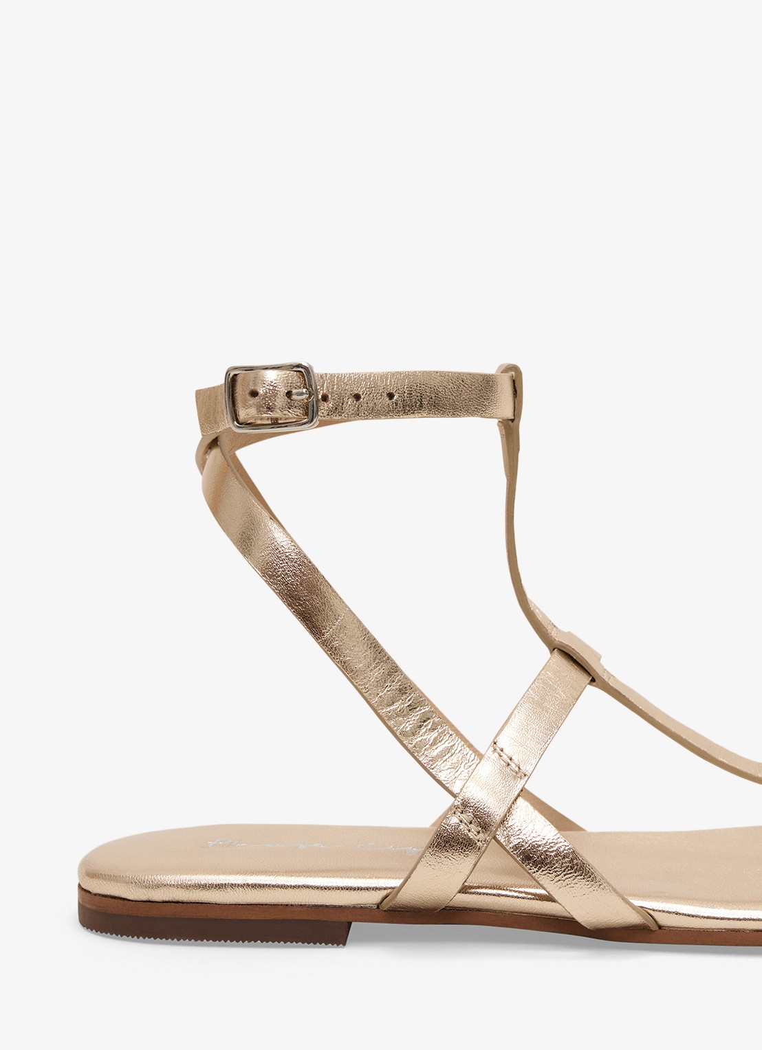 Phase Eight Strappy Flat Sandals - detail 5 goud