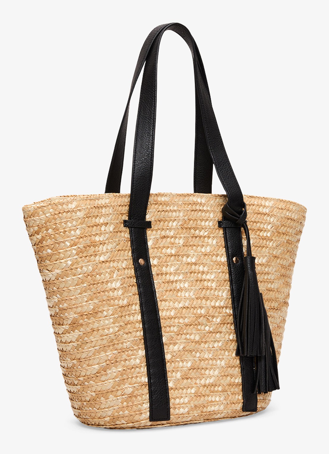 Phase Eight Straw strandtas met gevlochten detail - detail 5 beige