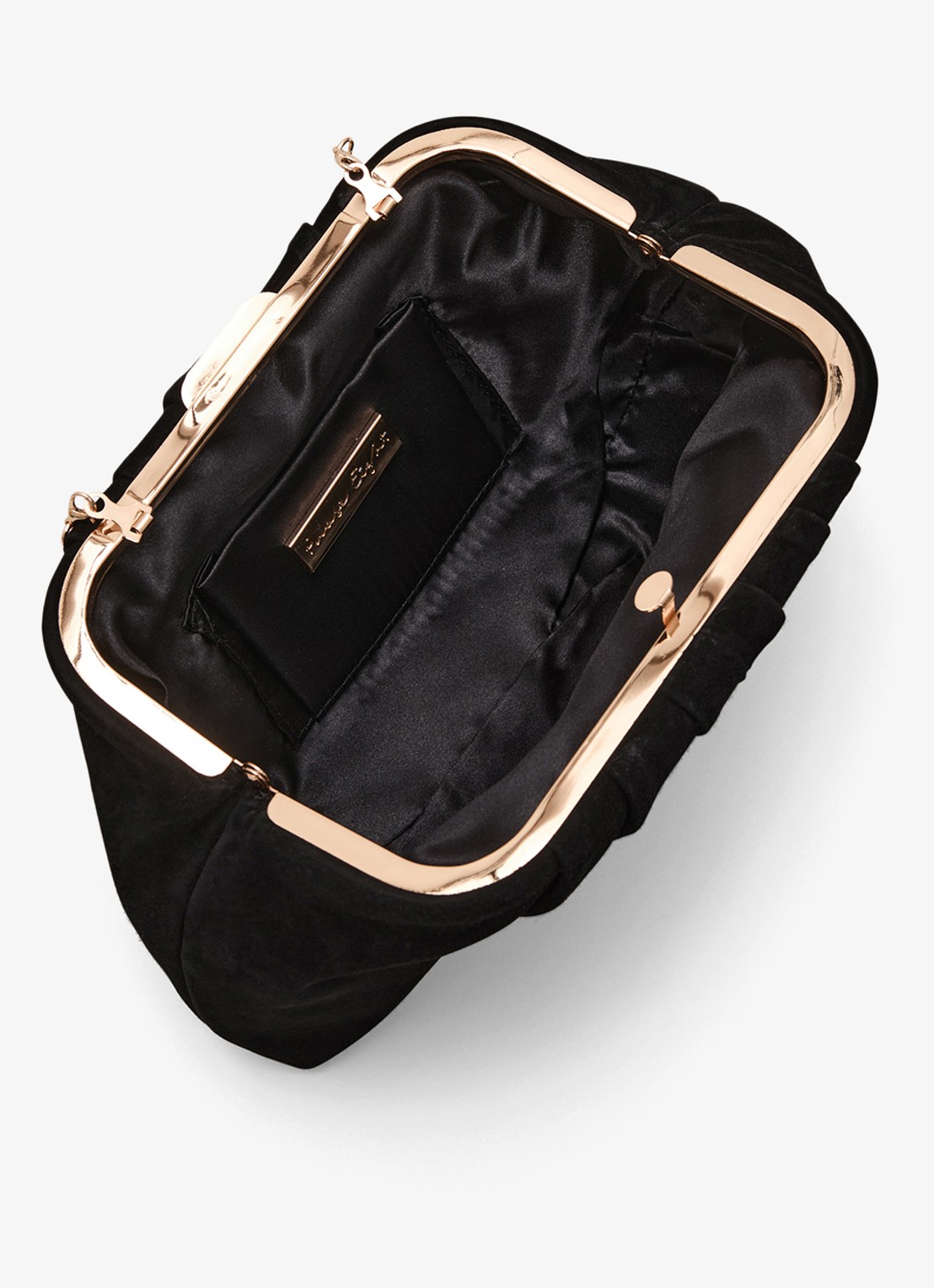 Phase Eight  Suede Clutch Bag - detail 3 zwart