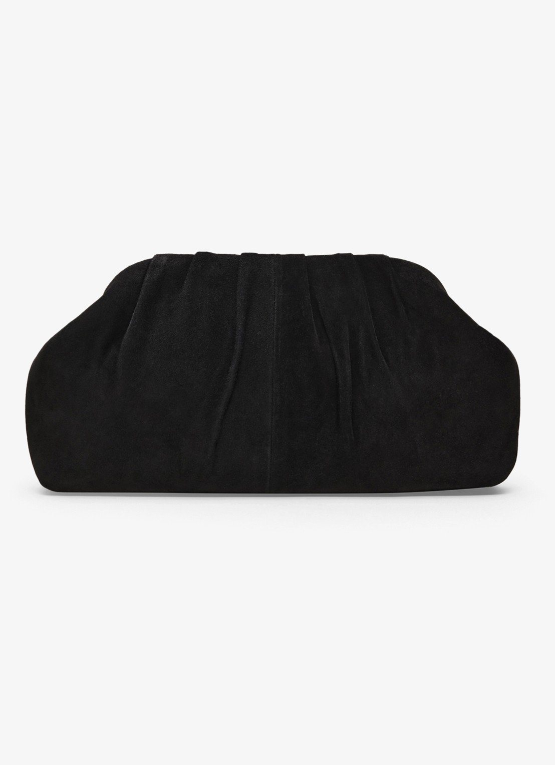 Phase Eight  Suede Clutch Bag - voorkant 6 zwart