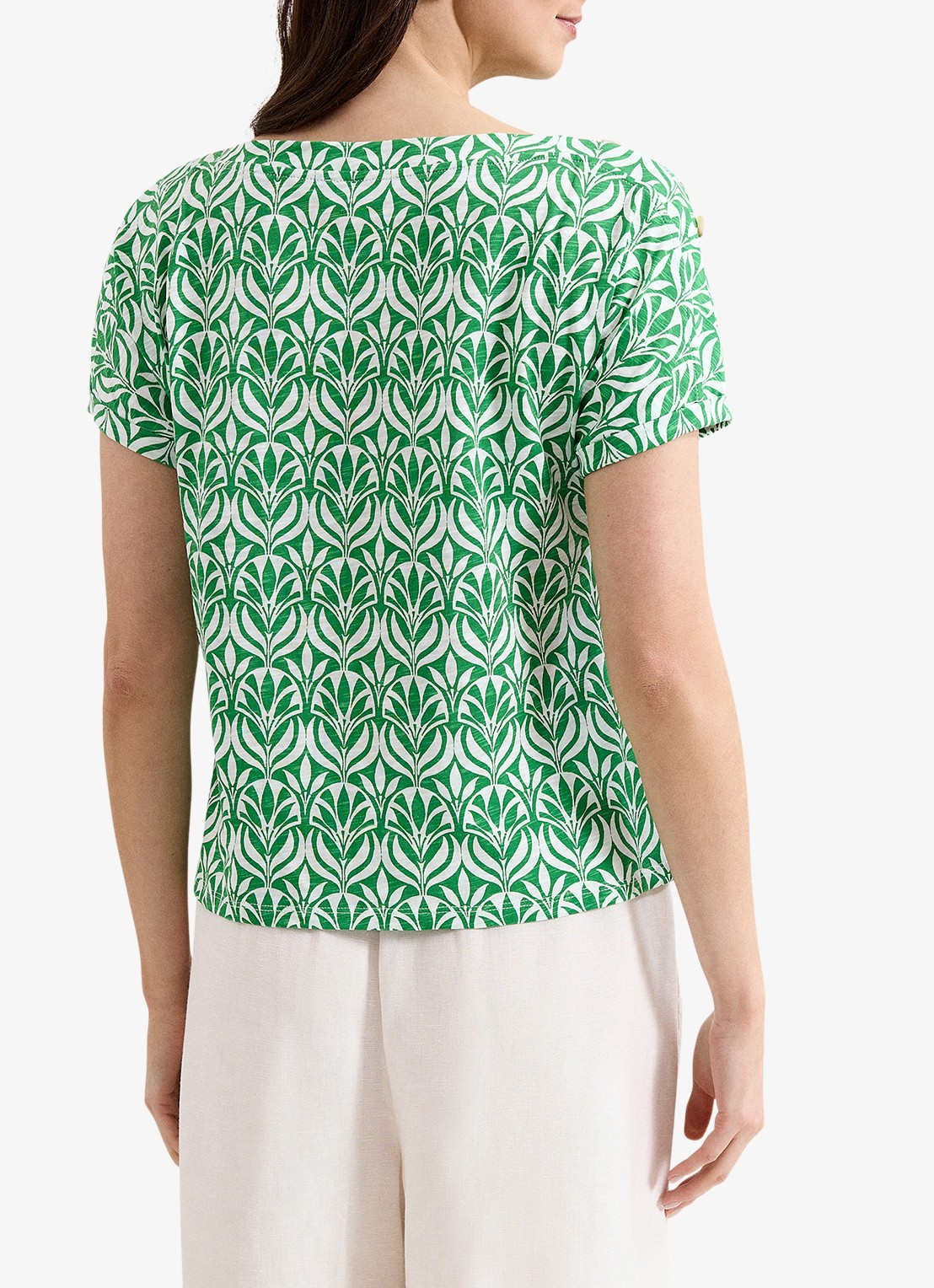 Phase Eight Suzie T-shirt met print - achterkant 3 groen