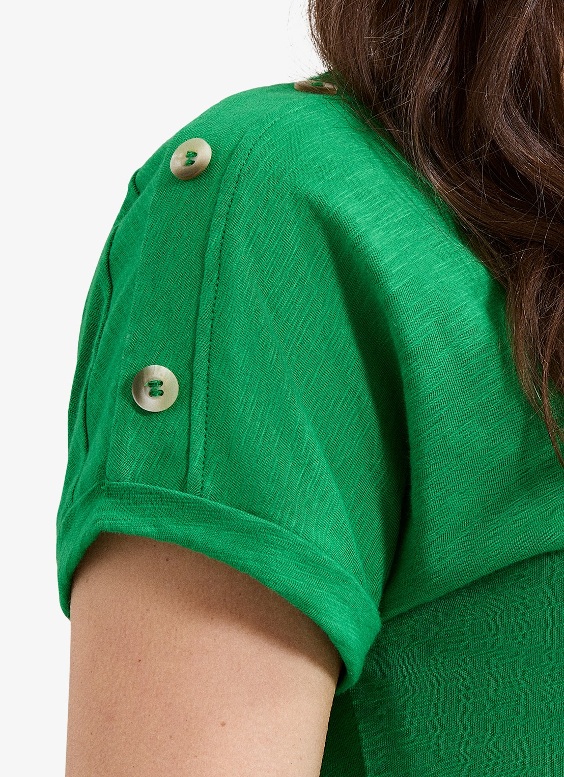 Phase Eight Suzie T-shirt met ronde hals - detail 5 groen