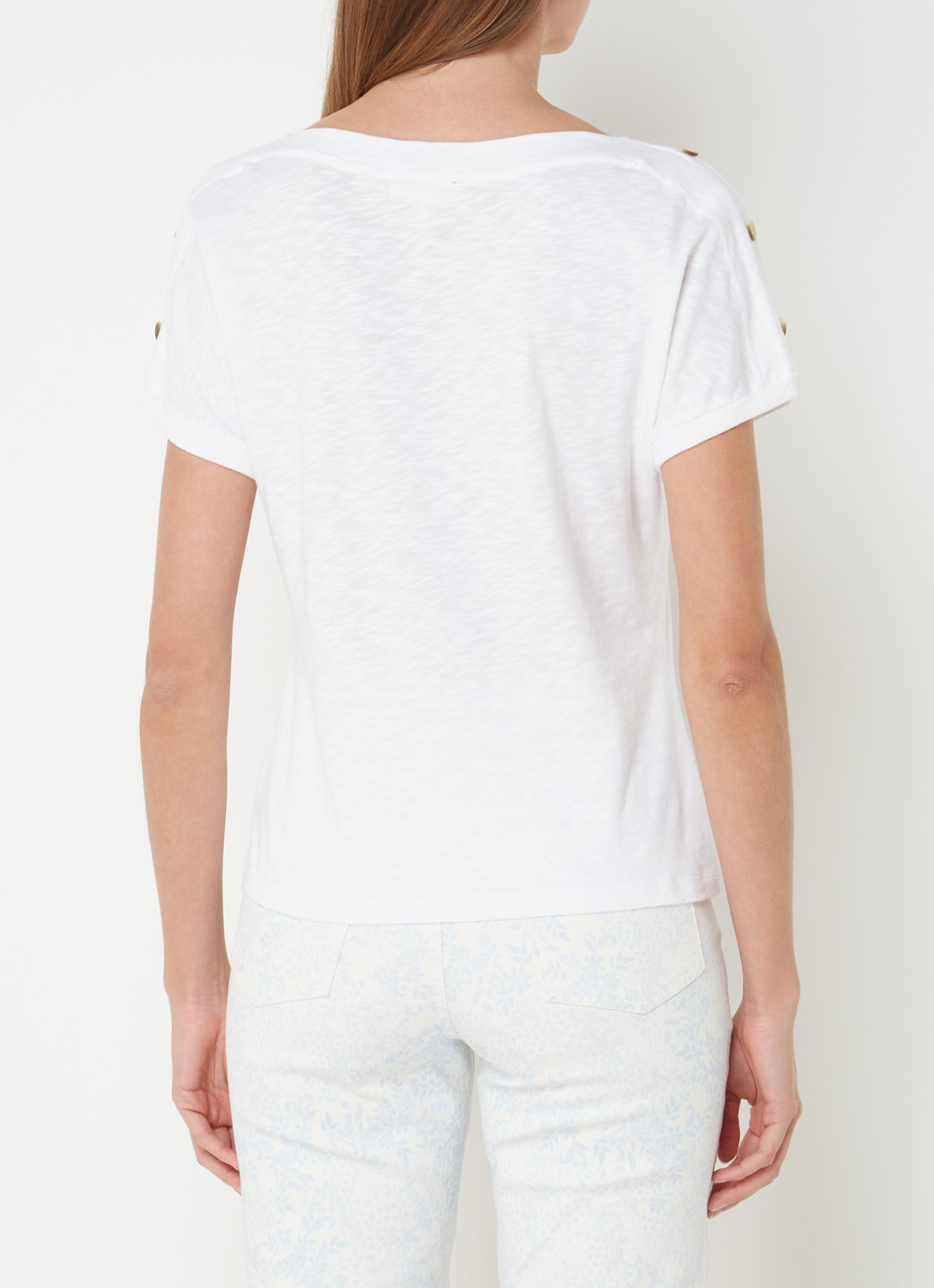 Phase Eight Suzie top met gemêleerd dessin  - achterkant 3 wit