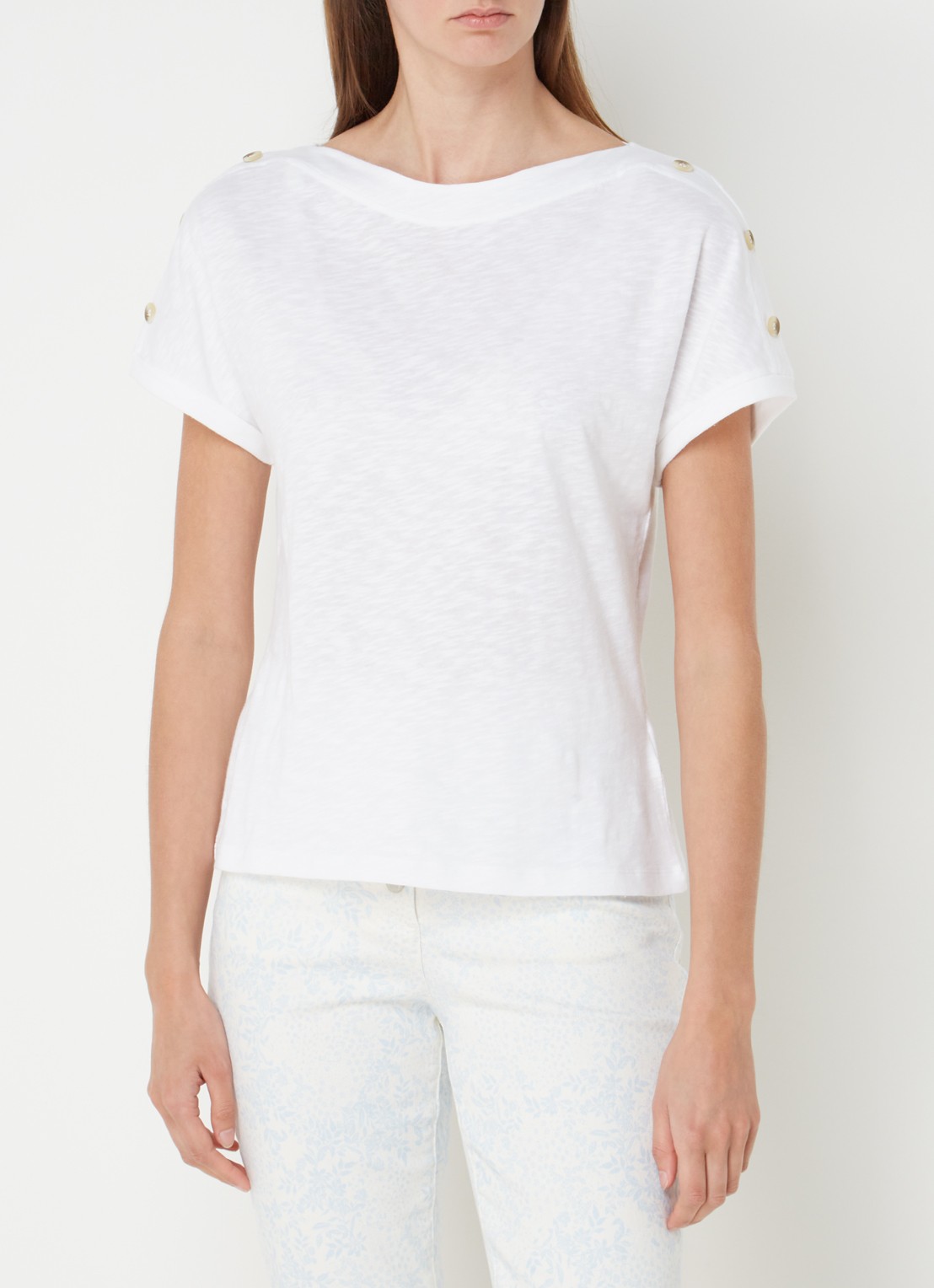 Phase Eight Suzie top met gemêleerd dessin  - detail 4 wit