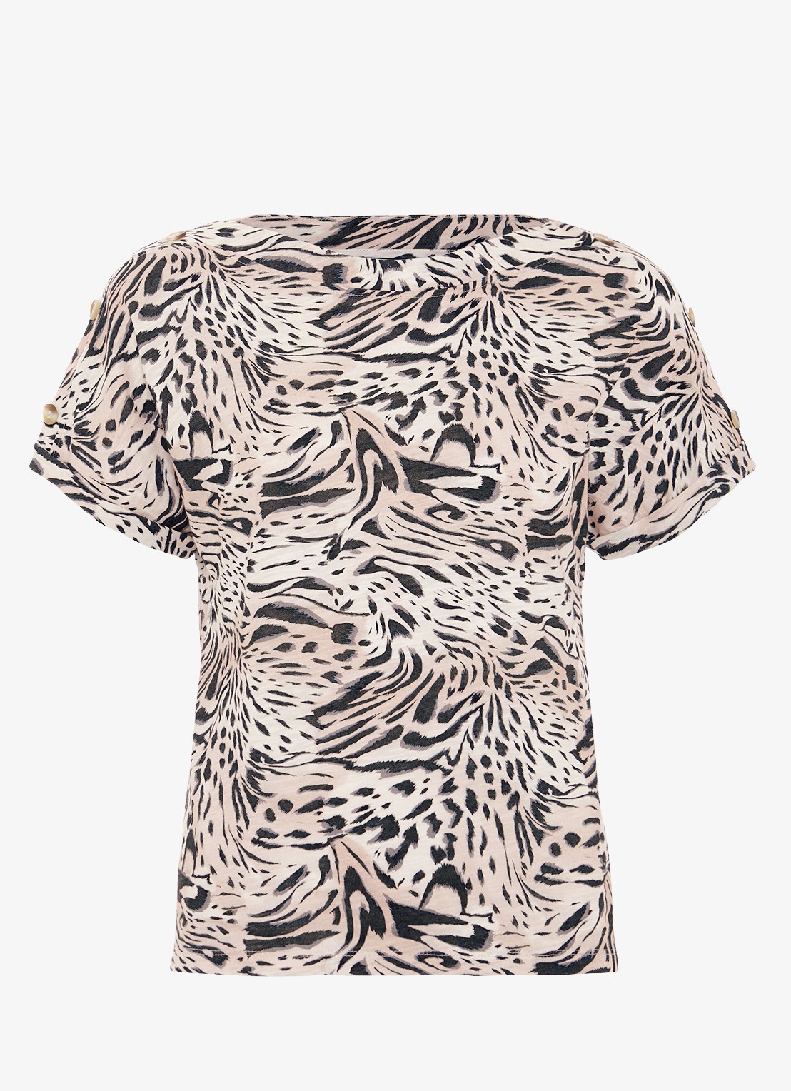Phase Eight Suzie top met print - voorkant beige
