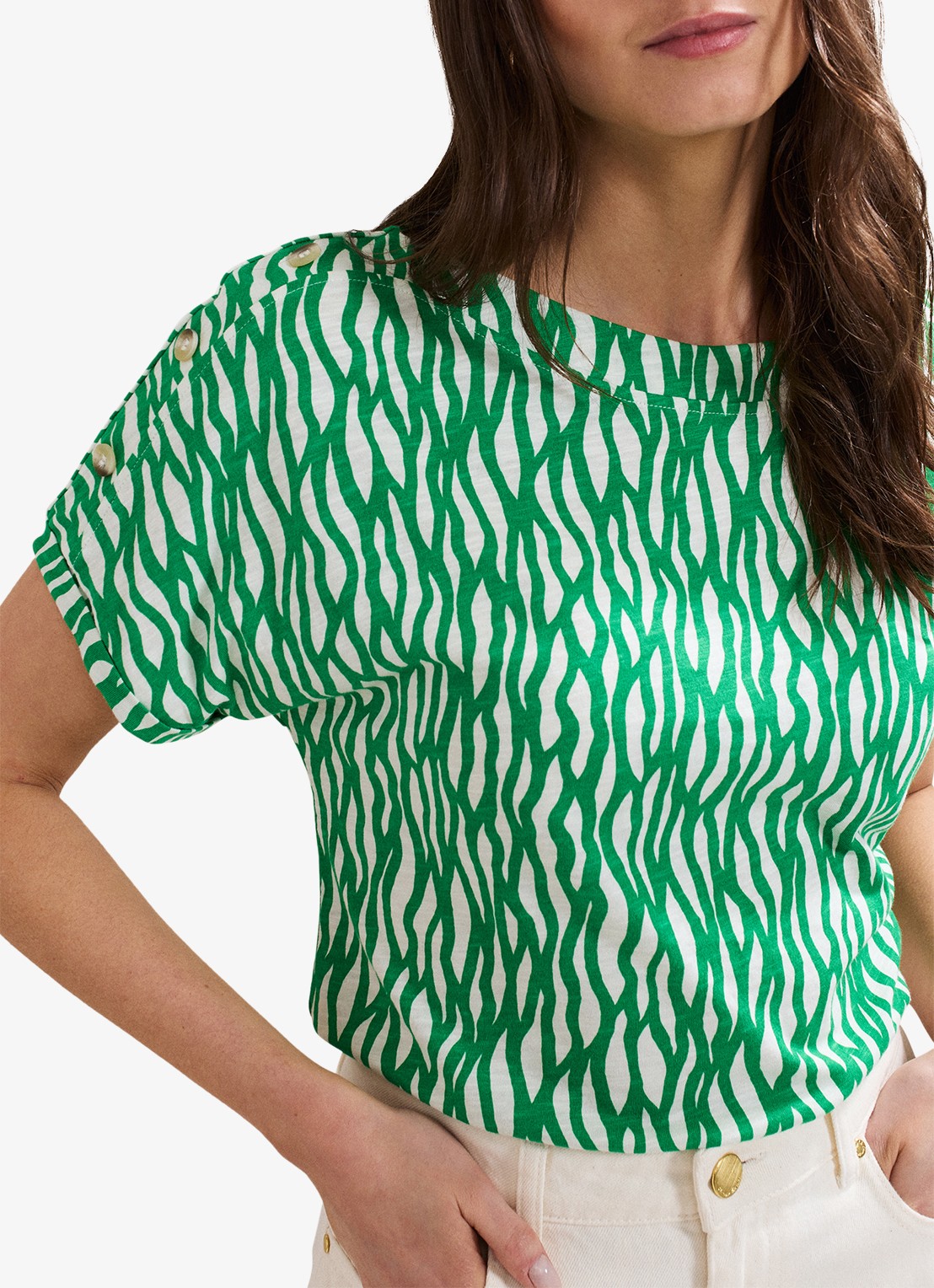 Phase Eight Suzie top met print - detail 5 groen