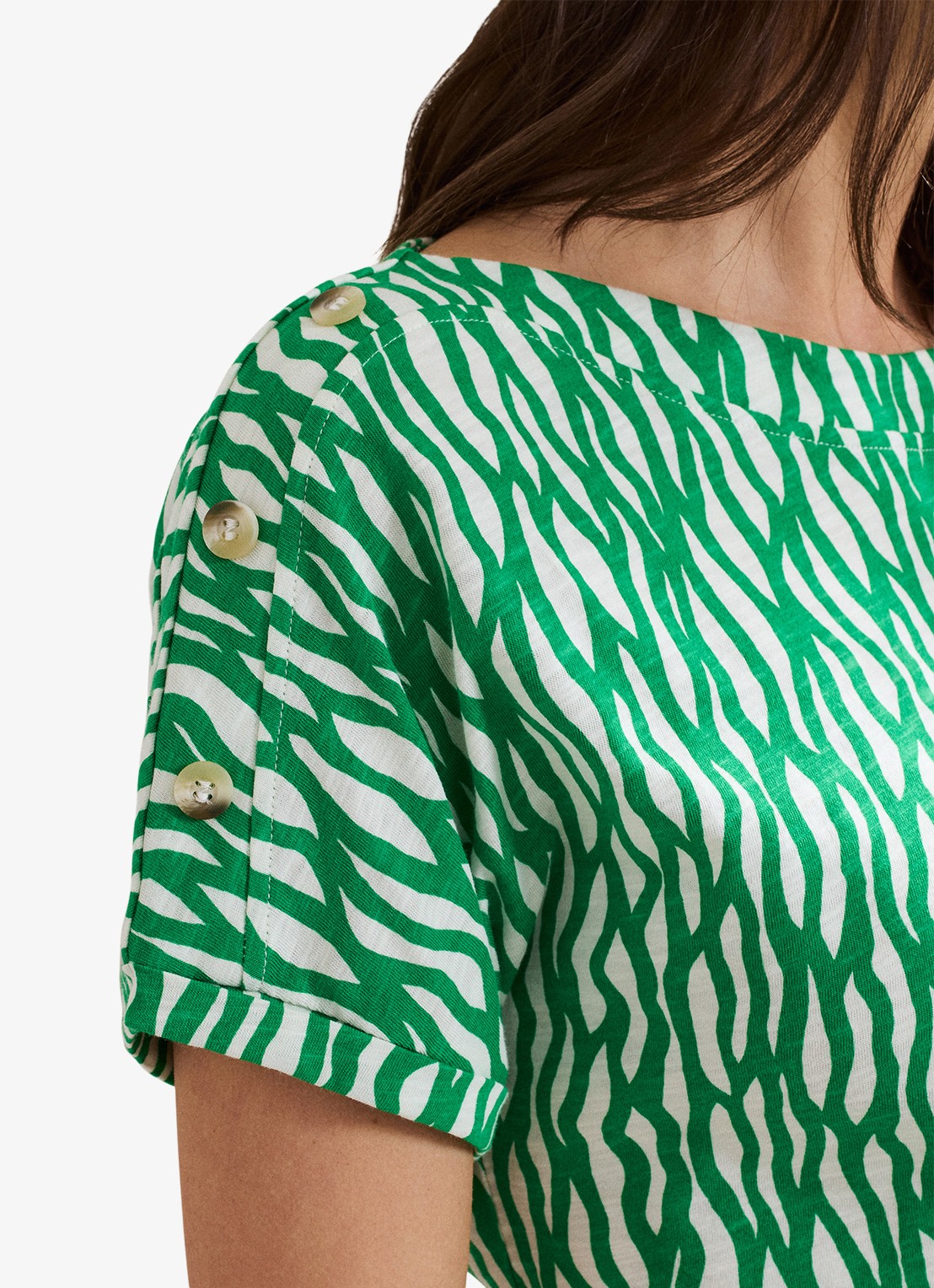 Phase Eight Suzie top met print - detail 6 groen