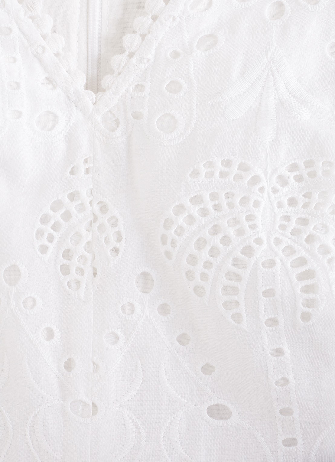 Phase Eight Talulah loose fit jumpsuit met broderie - detail 8 wit