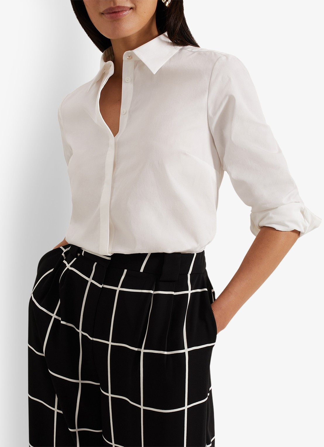 Phase Eight The White Shirt blouse - detail 4 wit