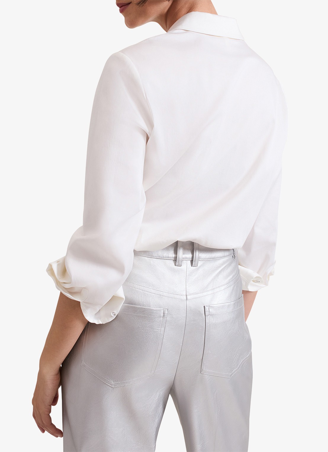 Phase Eight Tiana blouse met kraag - achterkant 3 wit