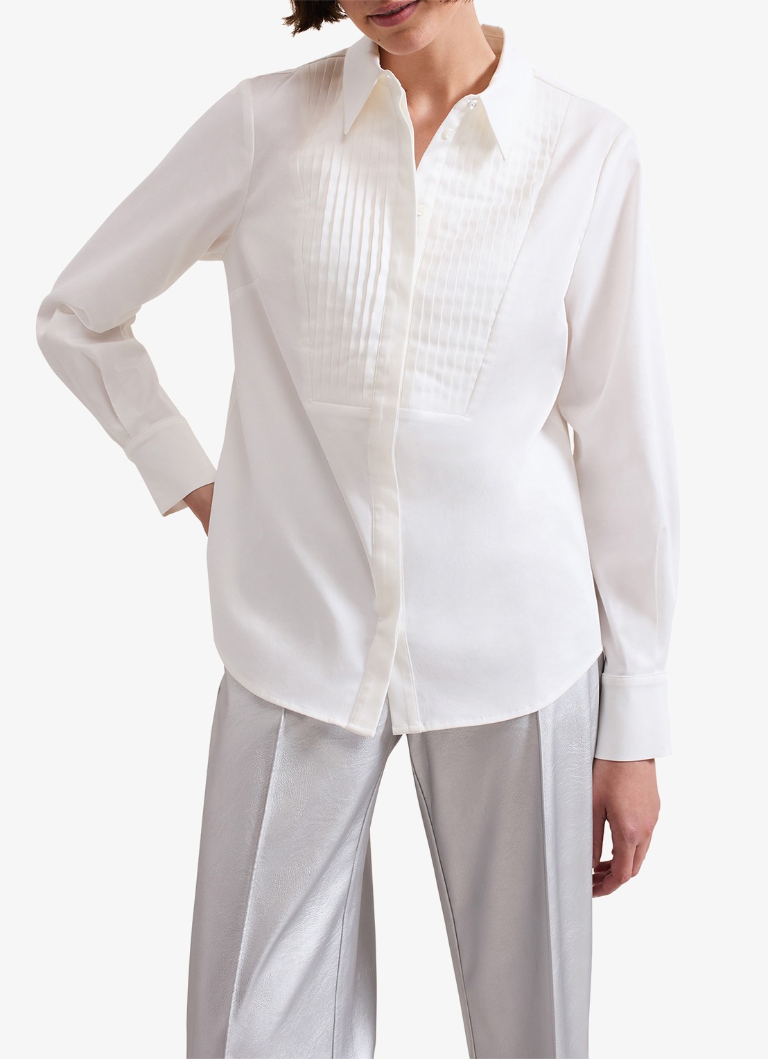 Phase Eight Tiana blouse met kraag - detail 4 wit
