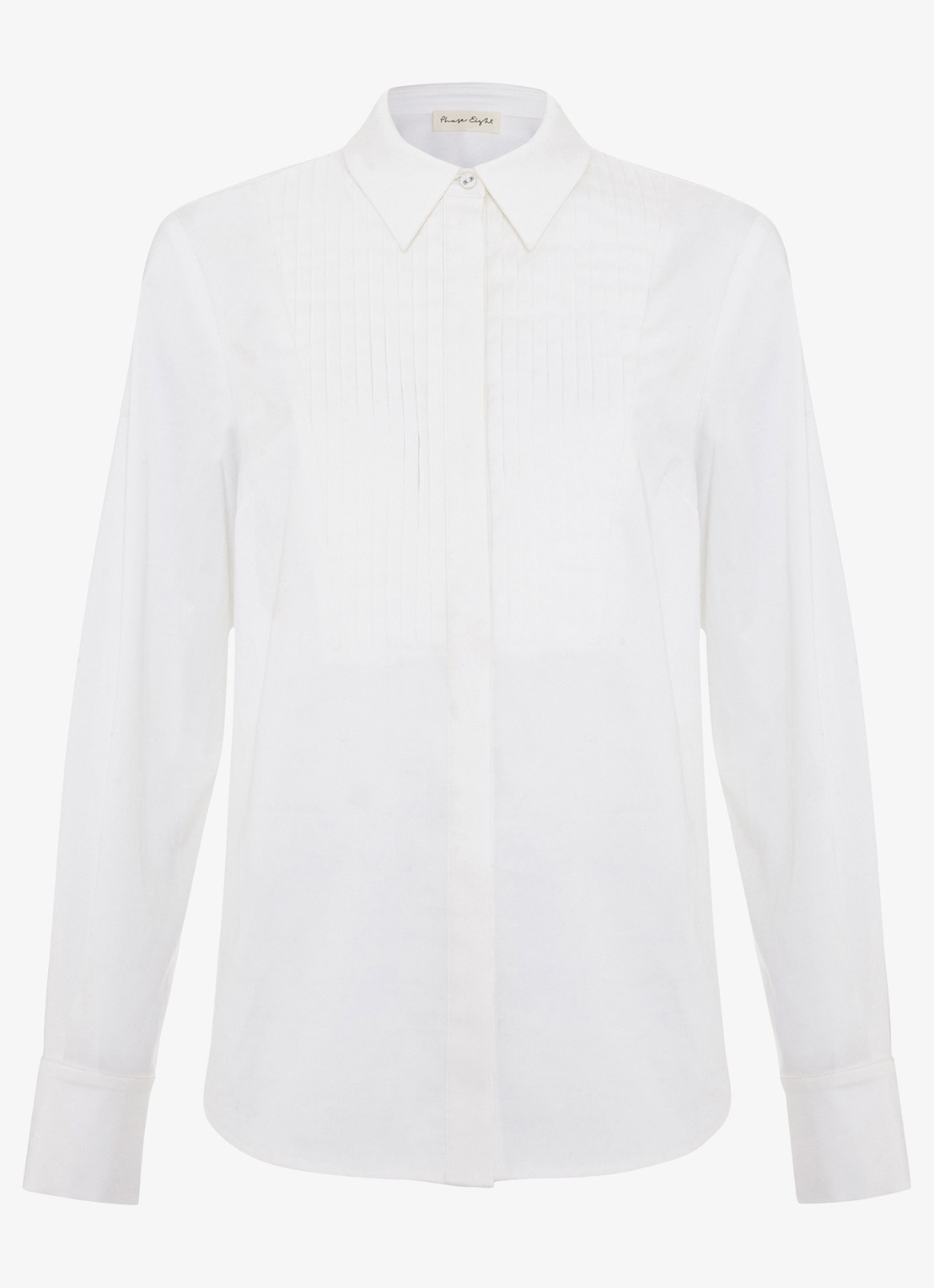 Phase Eight Tiana blouse met kraag - voorkant wit