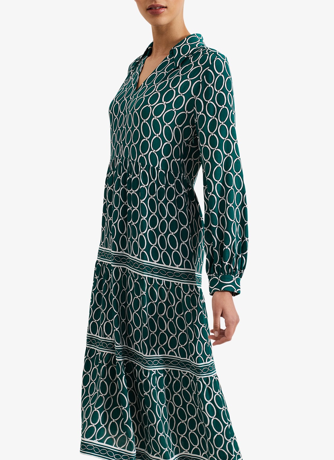 Phase Eight Tiered midi tuniekjurk met steekzakken - detail 4 groen