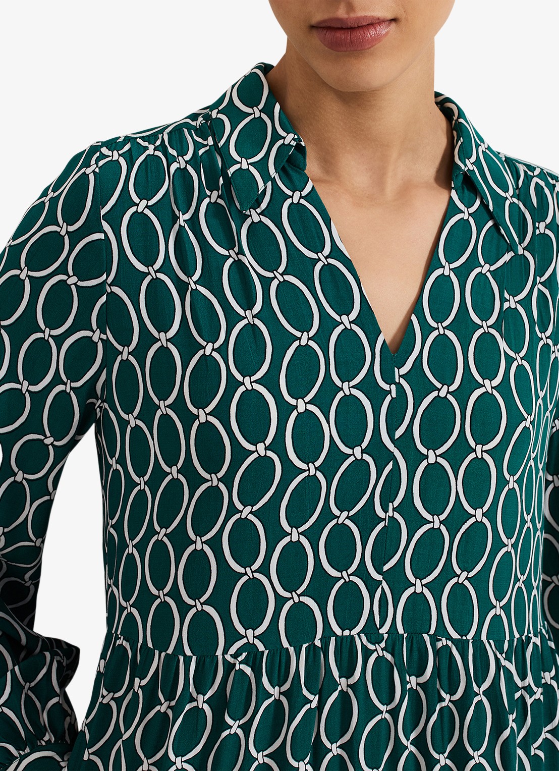 Phase Eight Tiered midi tuniekjurk met steekzakken - detail 5 groen