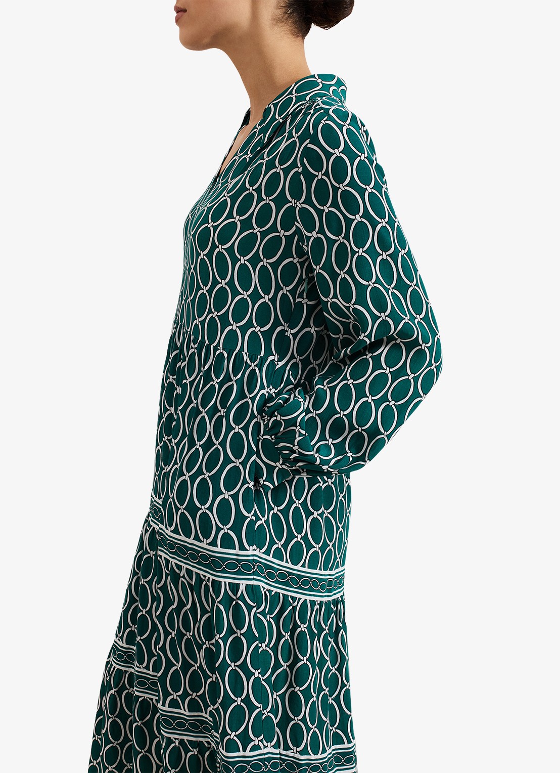 Phase Eight Tiered midi tuniekjurk met steekzakken - detail 7 groen